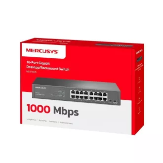 MERCUSYS preklopnik MS116GS (16xGbE, bez ventilatora) MERCUSYS preklopnik MS116GS (16xGbE, bez ventilatora)