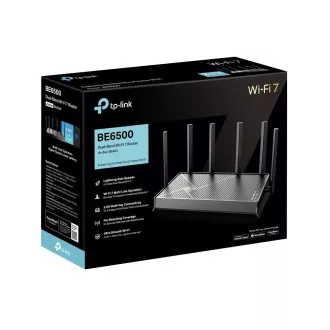 TP-Link Archer BE400 EasyMesh WiFi7 ruter (BE6500, 2x 4GHz/5GHz, 1x2, 5GbEWAN, 1x2, 5GbELAN, 3xGbELAN, 1xUSB3.0)