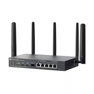 TP-Link ER706WP-4G OMADA VPN 4G+Cat6 ruter (AX3000, 1xSFP WAN/LAN, 1xGbEWAN, 4xGbELAN/WAN, 4xPoE+, 45W, 2xnanoSIM)