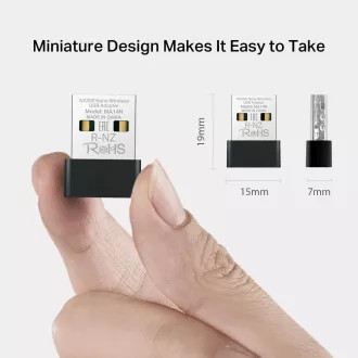 MERCUSYS MA14N WiFi6 USB nano adapter (AX300, 2,4 GHz, USB2.0)