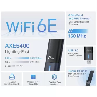 TP-Link Archer TXE70UH WiFi6E USB adapter (AXE5400, 2.4GHz/5GHz/6GHz)