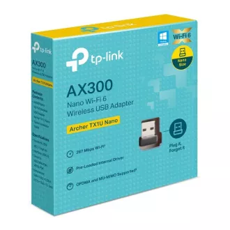 TP-Link Archer TX1U Nano WiFi6 USB adapter (AX300, 2.4GHz/5GHz, USB2.0)