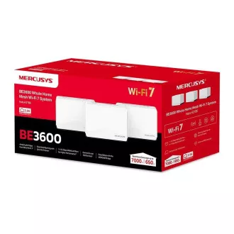 MERCUSYS Halo H27BE (pakiranje od 3) WiFi7 Mesh (BE3600, 2.4GHz/5GHz, 1x2, 5GbELAN/WAN, 2xGbELAN/WAN)