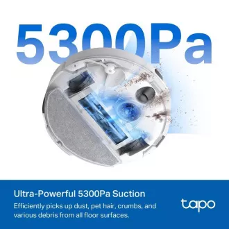 TP-Link Tapo RV30 Max robotski usisavač s krpom (LiDAR+IMU, 2,4 GHz, BT, bijeli)
