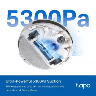 TP-Link Tapo RV20 Max robotski usisavač s mopom (LiDAR, 2,4 GHz, BT, bijeli)