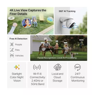 TP-Link Tapo C560WS vanjska kamera (8MP, 4K 2160p, WiFi, IR 30m, microSD kartica)