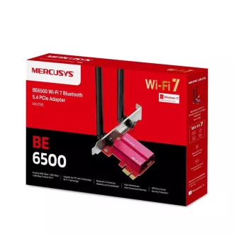 MERCUSYS MA37BE WiFi7 PCIe adapter (BE6500, 2.4GHz/5GHz/6GHz, Bluetooth5.4)