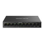 MERCUSYS preklopnik MS110CMP (10x100Mb/s, 8xPoE+, 115W, bez ventilatora)