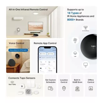 TP-Link Tapo H110 WiFi pametni infracrveni IoT Hub Tapo (2,4 GHz, BT, Matter certificiran) TP-Link Tapo H110 WiFi pametni infracrveni IoT Hub Tapo (2,4 GHz, BT, Matter certificiran)