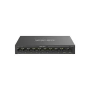 MERCUSYS preklopnik MS110CP (8x100Mb/s, 2xGbE, 8xPoE+, 65W, bez ventilatora)