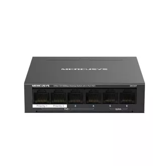 MERCUSYS preklopnik MS106P (6x100Mb/s, 4xPoE+, 67W, bez ventilatora) MERCUSYS preklopnik MS106P (6x100Mb/s, 4xPoE+, 67W, bez ventilatora)