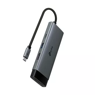 TP-Link UH7021C USB-C hub 7u1 (3x USB3.2Gen1, 1xUSB-C3.2Gen1, 1xHDMI, 1xSD, 1xmicroSD, PD 100W)