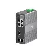 TP-Link OMADA industrijski preklopnik IES206G (4xGbE, 1xGbE/SFPcombo, 1xSFP, DIN, IP40, bez ventilatora)