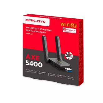 MERCUSYS MA86XH WiFi6 USB adapter (AXE5400, 2.4GHz/5GHz/6GHz, USB3.0)