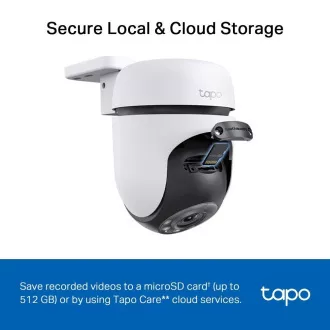 TP-Link Tapo C510W (2 komada) vanjska kamera, (3MP, PTZ, 2K 1296p, WiFi, IR 30m, micro SD kartica)