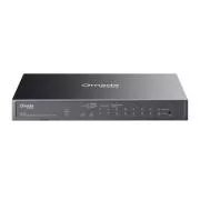 TP-Link OMADA preklopnik ES210GP (9xGbE, 1xGbE/SFP kombinirani, 8xPoE+, 63W, bez ventilatora)