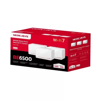 MERCUSYS Halo H37BE (pakiranje od 3) WiFi7 Mesh (BE6500, 2.4GHz/5GHz, 2x2, 5GbELAN/WAN, 1xGbELAN/WAN)