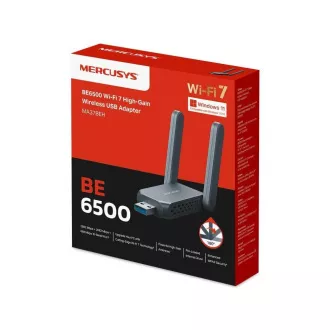 MERCUSYS MA37BEH WiFi7 USB adapter (AC1300, 2.4GHz/5GHz/6GHz, USB3.0)