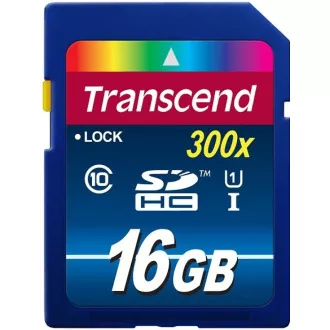 TRANSCEND SDHC kartica 16 GB Premium, klasa 10 UHS-I, 300X (45MB/s)