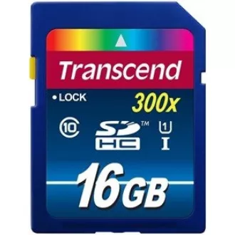 TRANSCEND SDHC kartica 16 GB Premium, klasa 10 UHS-I, 300X (45MB/s)