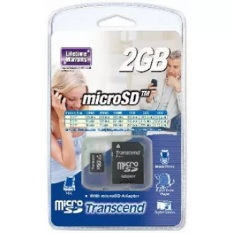 TRANSCEND MicroSD kartica 2GB + adapter