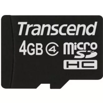 TRANSCEND MicroSDHC kartica 4GB Class 4 + adapter