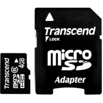 TRANSCEND MicroSDHC kartica 4GB Class 10 + adapter