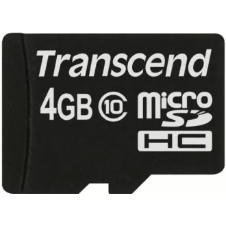 TRANSCEND MicroSDHC kartica 4GB Class 10 + adapter