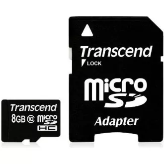 TRANSCEND MicroSDHC kartica 8GB Class 10+ adapter