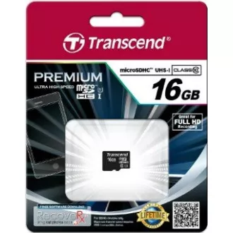 TRANSCEND MicroSDHC kartica 16GB Premium, Class 10 UHS-I 300x, bez adaptera