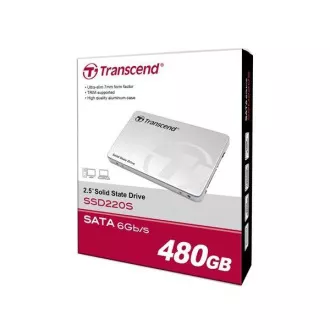 TRANSCEND SSD 220S 480GB, SATA III 6Gb/s, TLC, Aluminijsko kućište TRANSCEND SSD 220S 480GB, SATA III 6Gb/s, TLC, Aluminijsko kućište