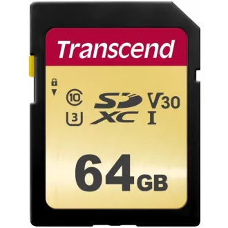 TRANSCEND SDXC kartica 64 GB 500S, UHS-I U3 V30 (P: 95 / Š: 60 MB / s)