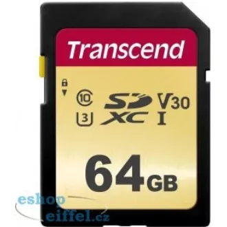 TRANSCEND SDXC kartica 64 GB 500S, UHS-I U3 V30 (P: 95 / Š: 60 MB / s)