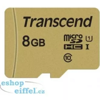 TRANSCEND MicroSDHC kartica 8GB 500S, UHS-I U1 + adapter TRANSCEND MicroSDHC kartica 8GB 500S, UHS-I U1 + adapter