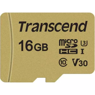TRANSCEND MicroSDHC kartica 16GB 500S, UHS-I U3 V30 + adapter TRANSCEND MicroSDHC kartica 16GB 500S, UHS-I U3 V30 + adapter