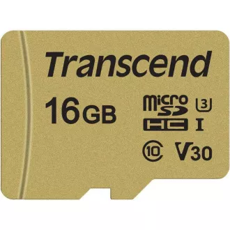 TRANSCEND MicroSDHC kartica 16GB 500S, UHS-I U3 V30 + adapter TRANSCEND MicroSDHC kartica 16GB 500S, UHS-I U3 V30 + adapter
