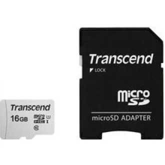 TRANSCEND MicroSDHC kartica 16GB 300S, UHS-I U1 + adapter