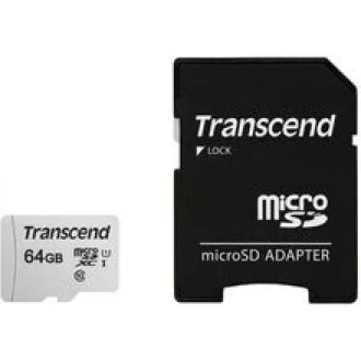 TRANSCEND MicroSDXC kartica 64GB 300S, UHS-I U1 + adapter