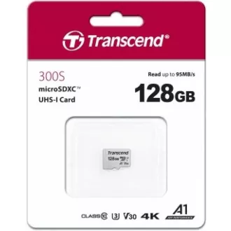 TRANSCEND MicroSDXC kartica 128GB 300S, UHS-I U3 V30 + adapter