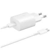 Samsung mrežni punjač EP-TA800EWE + kabel EP-DA705BWE USB-C, 25W, bijeli, (bulk)