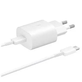 Samsung mrežni punjač EP-TA800EWE + kabel EP-DA705BWE USB-C, 25W, bijeli, (bulk)