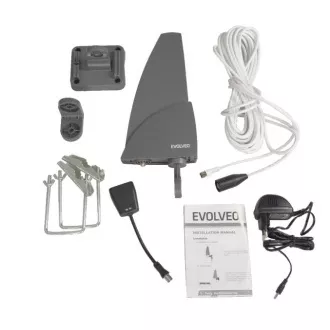 EVOLVEO Shark, aktivna vanjska antena DAB+/DVB-T2, LTE filter, 4G, 5G