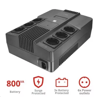 TRUST Maxxon 800VA UPS sa 6 standardnih zidnih utičnica TRUST Maxxon 800VA UPS sa 6 standardnih zidnih utičnica
