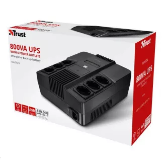 TRUST Maxxon 800VA UPS sa 6 standardnih zidnih utičnica TRUST Maxxon 800VA UPS sa 6 standardnih zidnih utičnica