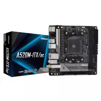 ASRock MB Sc AM4 A520M-ITX/AC, AMD A520, 2xDDR4, HDMI, DP - Raspakiran ASRock MB Sc AM4 A520M-ITX/AC, AMD A520, 2xDDR4, HDMI, DP - Raspakiran
