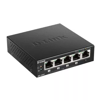 D-Link DES-1005P B1 5-portni 10/100 PoE stolni prekidač, 4x PoE+, 60 W za PoE