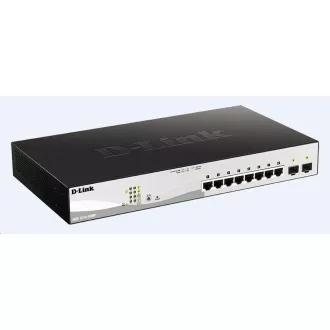 D-Link DGS-1210-10MP 10-port Gigabit Smart+ PoE Switch, 8x GbE PoE+, 2x SFP, PoE 130W, bez ventilatora D-Link DGS-1210-10MP 10-port Gigabit Smart+ PoE Switch, 8x GbE PoE+, 2x SFP, PoE 130W, bez ventilatora