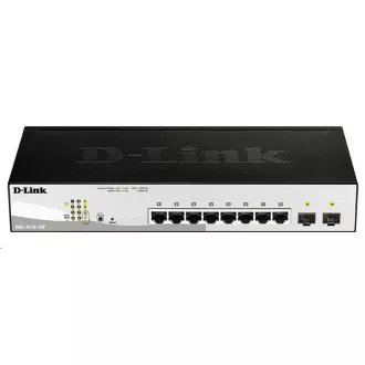 D-Link DGS-1210-10P 10-port Gigabit Smart+ PoE Switch, 8x GbE PoE+, 2x SFP, PoE 65W, bez ventilatora D-Link DGS-1210-10P 10-port Gigabit Smart+ PoE Switch, 8x GbE PoE+, 2x SFP, PoE 65W, bez ventilatora