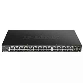 D-Link DGS-1250-52XMP 52-portni gigabitni pametni PoE prekidač, 48x GbE PoE+, 4x SFP+, PoE 370W
