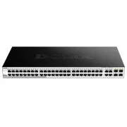 D-Link DGS-1210-52 52-port Gigabit Smart+ Switch, 48x GbE, 4x RJ45/SFP, bez ventilatora